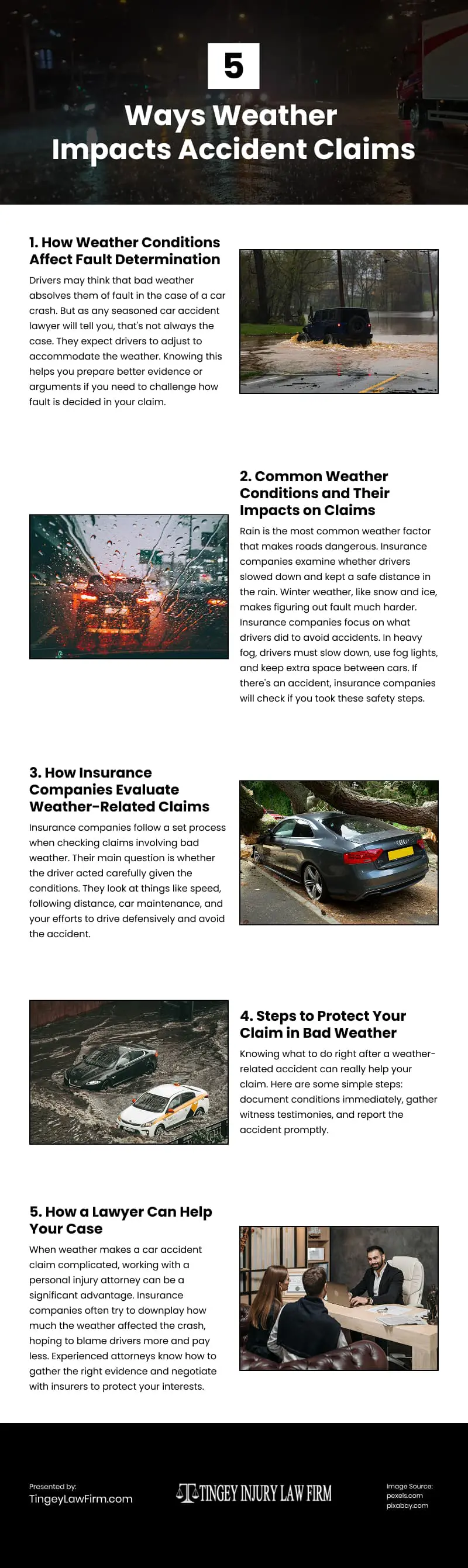 5 Ways Weather Impacts Accident Claims Infographic 5 Ways Weather Impacts Accident Claims Infographic