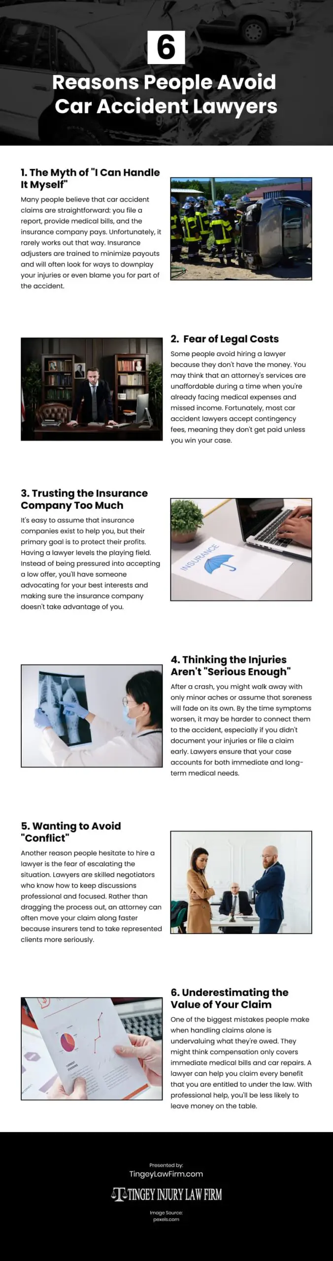 6 Reasons People Avoid Car Accident Lawyers Infographic 6 Reasons People Avoid Car Accident Lawyers Infographic