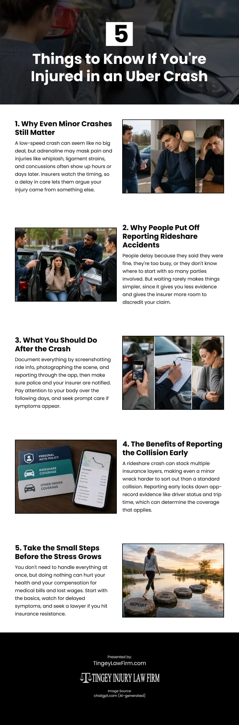 5 Things to Know If You're Injured in an Uber Crash Infographic 5 Things to Know If You're Injured in an Uber Crash Infographic
