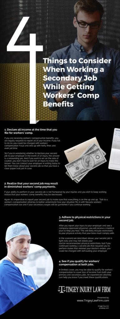 4 Things to Consider When Working a Secondary Job While Getting Workers' Comp Benefits [infographic]