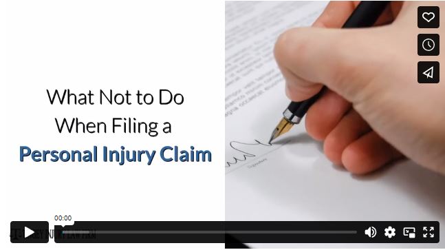 What Not to Do When Filing a Personal Injury Claim