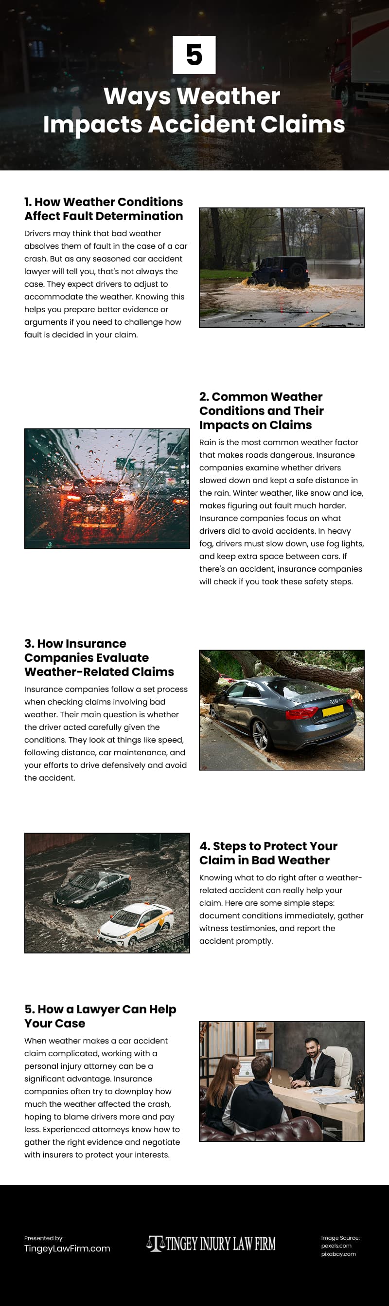 5 Ways Weather Impacts Accident Claims Infographic